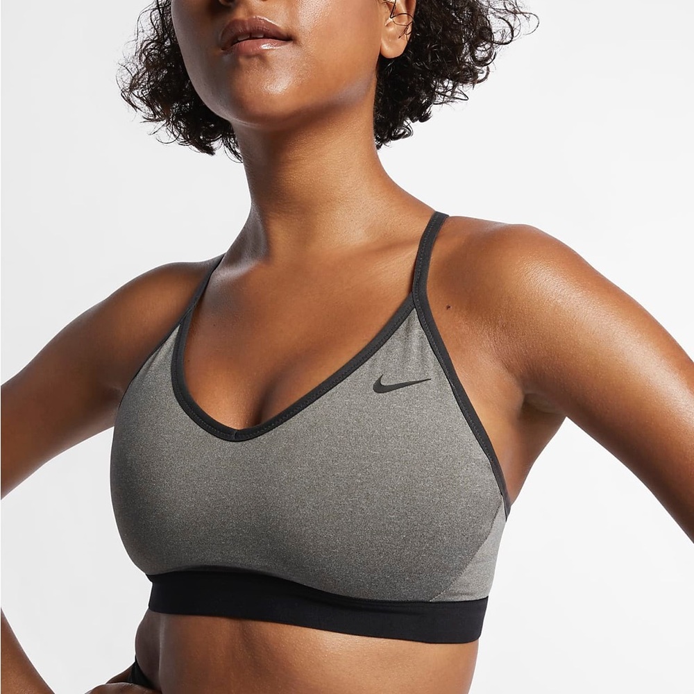 Nike Pro Indy Sports Bra Grey Mesh Padded